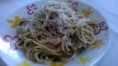 Spaghetti al sugo in bianco